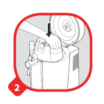 2) Installez le robinet du fût de bière BeerTender® en place.