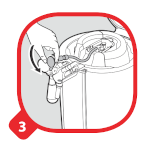 3) Positionnez le tube de service BeerTender® comme indiqué sur l’illustration