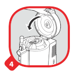 4) Remettez le couvercle du robinet de la pompe à bière BeerTender® dans sa position initiale.